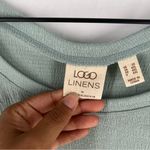 LOGO By Lori Goldstein LOGO Linens Lori Goldstein Sleeveless Aqua Teal Midi Dress Lace Hem Flowy 3X Photo 3