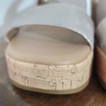 Life Stride  Metallic Taupe Wedge Sandals Size 9 Silver Strappy Wedge Sandal Photo 2