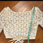 Milly  “Lydia” Floral Embroidered Lace Crop Top Photo 12