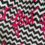 Unbranded Black & White Zig Zag Stripe Chevron Pink Flirt Graphic Scarf Photo 3