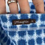 J. McLaughlin Blue Casavito Halle Reversible Pencil Scuba Stretch Skirt Knee Photo 4