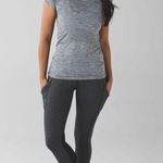 Lululemon Speed Crop Giant Herringbone Black Heathered Gray Leggings Tight Run 8 Photo 8
