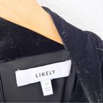 Likely  Welcox Mock Neck Velvet Long Sleeve Mini Dress in Black Photo 2