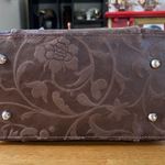 IMEDICI Firenze Leather Tote Purse Shoulder Bag Zip Around Italian Medium Size Brown Photo 5