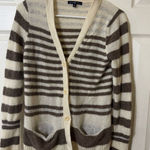 Gap Brown Striped Button Cardigan- size L Photo 0