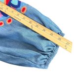 ZARA  Embroidered Chambray Tunic Balloon Sleeve Size M BOHO Peasant Ethnic Photo 8