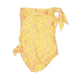 Anthropologie Allihop One Piece One Shoulder Swimsuit Pink Yellow Floral Size M Photo 2