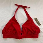 J.Crew NWT DD Halter Tie Back Bikini Top Red Size XXL Bold Beach Classic BY633 Photo 0