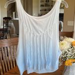 Aeropostale Live Love Dream Tank Hombre Tassel Crop White Blue Womens M Long Side Arm Slits Photo 5