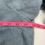 Anthropologie  Pilcro Pintuck Button-Front Blouse denim chambray sz 2X Photo 5