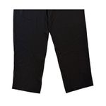 Eileen Fisher Silk Georgette Crepe Full Length Straight Pants Zipper Black Large Photo 4