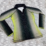 Nike  Pro Dri-FIT Black and Neon Yellow Half Zip Pullover Training Top Photo 0
