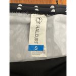 HALCURT Women’s Low Rise Black White Polka Dot Ruched Ruffle Swim Skirt size S Photo 5