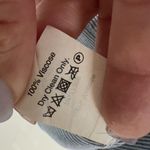 Madewell  braids Sleeve midi Dress XSMALL White Blue WOMENS Photo 9