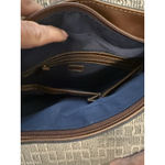 CHAPS  Crossbody Bag Cream Ivory Faux Leather Canvas‎ Purse Handbag Resort Photo 5