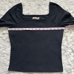 Madewell Top Ribbed Square-Neck Long-Sleeve Tee True Black M NWT New Photo 9
