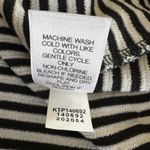 J.Jill Wearever Tunic Sweater Top Stripe Black White Staple Mature Size M Petite Photo 8