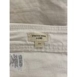 Madewell Button Front Stretch A-Line Mini Skirt White Denim Women's Size 14 Photo 8