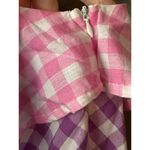 Bibi Multicolor 'Lana' Pink Plaid Tiered One Shoulder Mini Dress Size Medium Photo 2