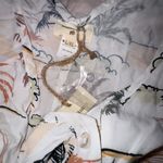 Cost Plus World Market Orange and White Floral Romper Size undefined Photo 3