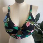 City Chic bikini top CCX swim black tropical foliage swimwear New Size Medium Photo 3
