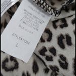 Acting Pro  Animal Print Cold Shoulder Blouse Top Photo 4