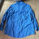 We Wore What  BLUE OVERSIZED BUTTON DOWN Photo 2