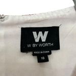 Worth V Neck Mini Dress A Line Fit & Flare Red White Career Women’s Size 10 Photo 5