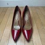Calvin Klein Red Patent Gayle Pumps Heels Pointed Toe Size 9 Photo 5