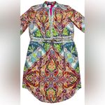 AG Studio Paisley Mini Dress Large Pink Photo 1