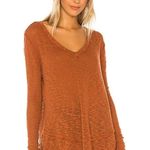 Free People Ocean Air Hacci Top Size Small Lightweight Sweater Rust Orange Photo 0