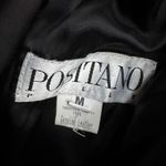 American Vintage Black Leather Suede Strapless Dress With Rhinestone Embellishment Size M Photo 3