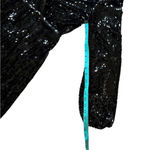 WAYF NEW Carrie Long Sleeve Sequin Minidress Small Black Party Sparkle Photo 7
