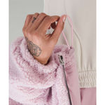 Lululemon Rare Cinchable Fleece Zip-Up Jacket Pink Peony, 8 Cozy Teddy Sherpa Photo 2