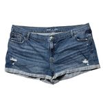 Old Navy  Plus Distressed Mid-Rise‎ Boyfriend Medium Wash Shorts Size 22 Photo 1