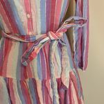 J.Crew  Belted button-up dress in pastel stripe Photo 3