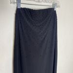 Marina Black Strapless Beaded Midi Dress Formal Size Small Photo 2