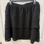 Loft NWOT  size XL black shirt tiered skirt Photo 0