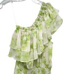 MISA Los Angeles Rumi One Shoulder Midi Dress Green White Honeydew Blossom Small Photo 6