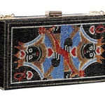 Black Queen of Hearts Crystal Clutch Photo 0