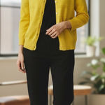 Cable & Gauge Mustard Yellow Knit Button Cardigan Sweater Textured Small S Photo 0