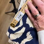 Molly Bracken Maxi Dress Navy Cream Abstract Print Flutter Sleeve V Neck S Photo 5