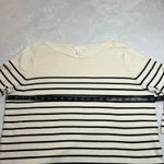 H&M Boat Neck Stripe Knit Top Size XL Stretch Coastal Nautical Preppy Casual Photo 5