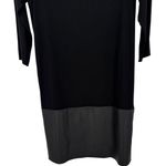 Ali & Jay  3/4 Sleeve Faux Leather Bottom‎ Made in USA Shift Dress Black Sz Large Photo 7