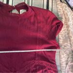 Blue Rain Boho Babydoll A-Line Dress sz Medium Maroon Red Mock Vamp Fit & Flare Photo 7