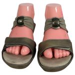 Naot Pinotage Ornament Leather Gold Taupe Wedge Sandals Size EU 37 US 6 Photo 4