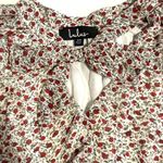 Lulus Love Grows White Floral‎ Print Long Sleeve Tie Neck Romper XS Photo 2