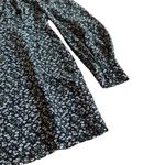 Lulus  Navy Floral Print Mini Dress Long Sleeve Off-Shoulder Size Small NWOT Photo 8