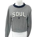 SoulCycle Women's Gray Fleece Long Sleeve Crewneck Sweatshirt Sweater Top Size M Photo 0