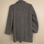 Vintage Black White Avon 100% Wool Herringbone Print Jacket Size 9/10 Photo 5